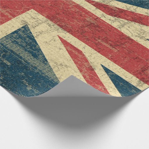 Union Jack Vintage Distressed Wrapping Paper Zazzle