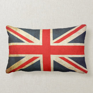 Union Jack Vintage Grunge Style Throw Pillow