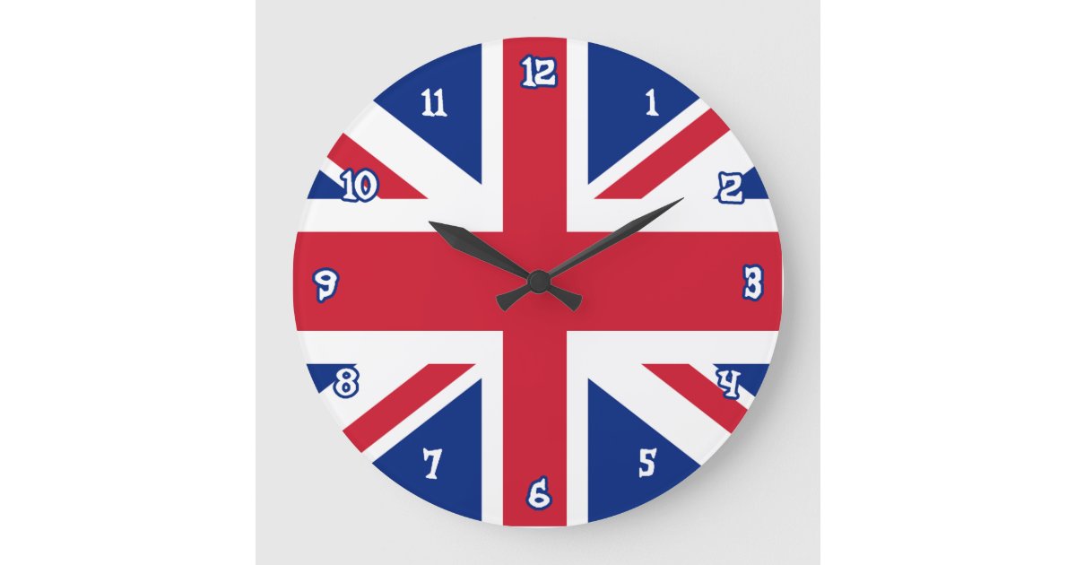 Union Jack Wall Clock Zazzle