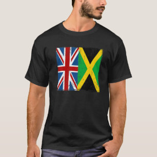 Union Jack With Jamaican Flag & British Caribbean T-Shirt