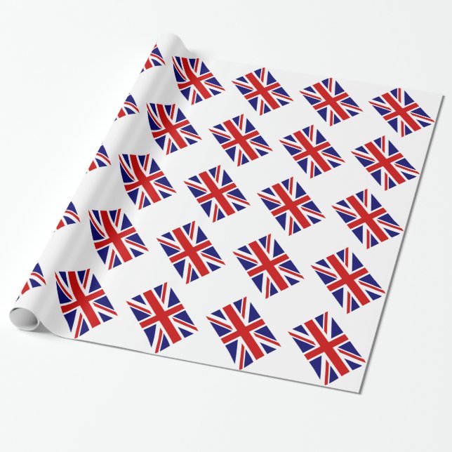Union jack wrapping paper with British flag (Unrolled)