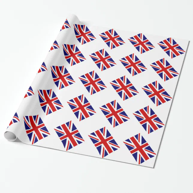 Union jack wrapping paper with British flag Zazzle
