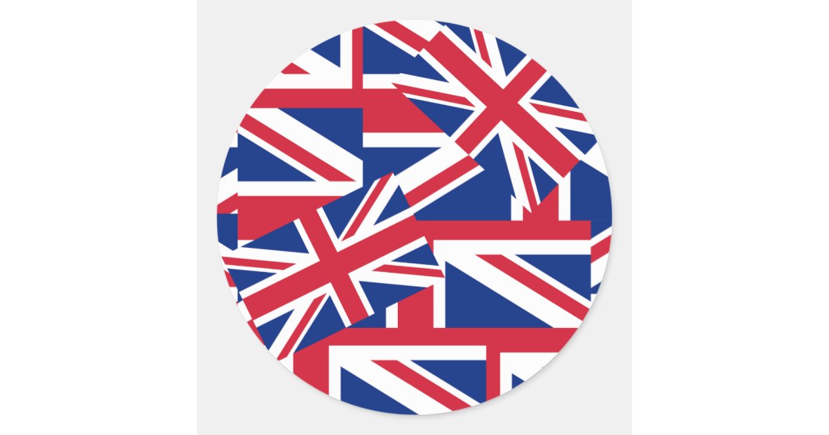 Union Jacks Galore Classic Round Sticker Zazzle
