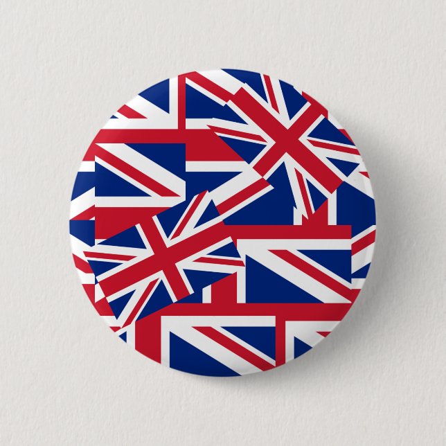 Union Jacks Galore Pinback Button (Front)