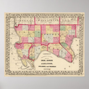 Union, Johnson, Alexander, Pulaski Poster