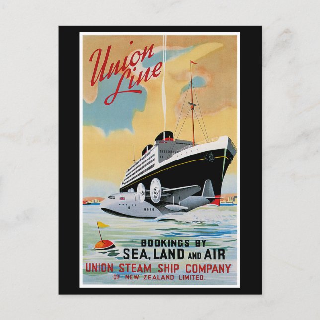 Union Line Steamship Ocean Liner Postcard (Front)