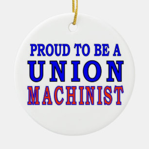 UNION MACHINIST CERAMIC ORNAMENT