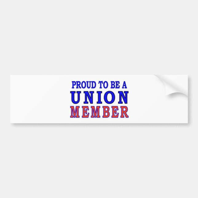UNION MEMBER BUMPER STICKER (Front)