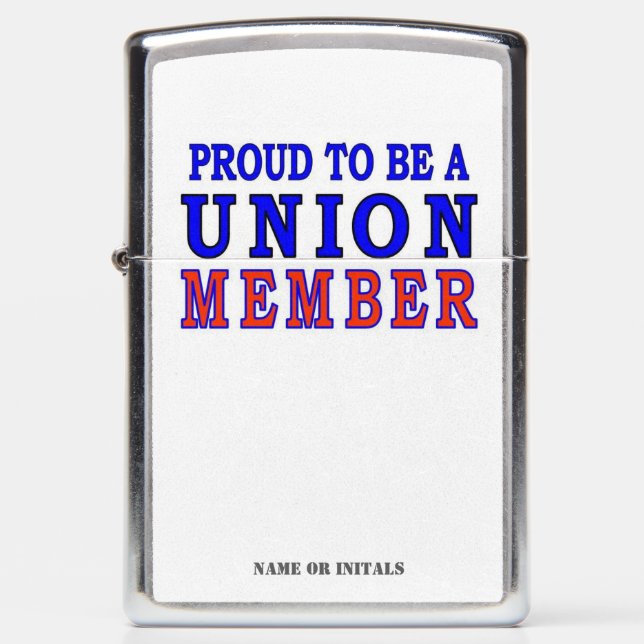 UNION MEMBER ZIPPO LIGHTER (Front)