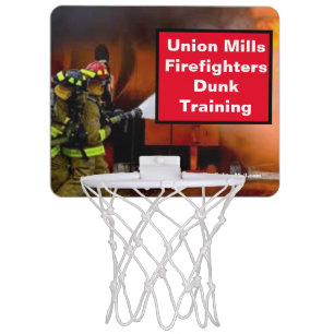 Union Mills Firefighters Dunk Training Mini Basketball Hoop