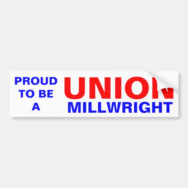 UNION MILLWRIGHT BUMPER STICKER (Front)