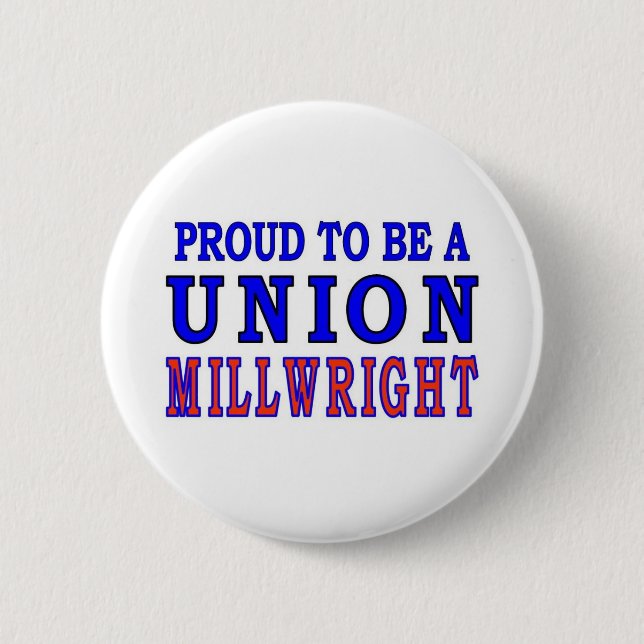 UNION MILLWRIGHT PINBACK BUTTON (Front)