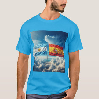 Union of Nations: Flags of Argentina and Spain T-Shirt