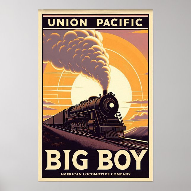 Union Pacific Big Boy Vintage Train Poster (Front)