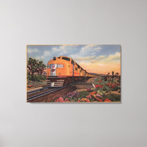 Union Pacific Railroad City of Los Angeles Canvas Print