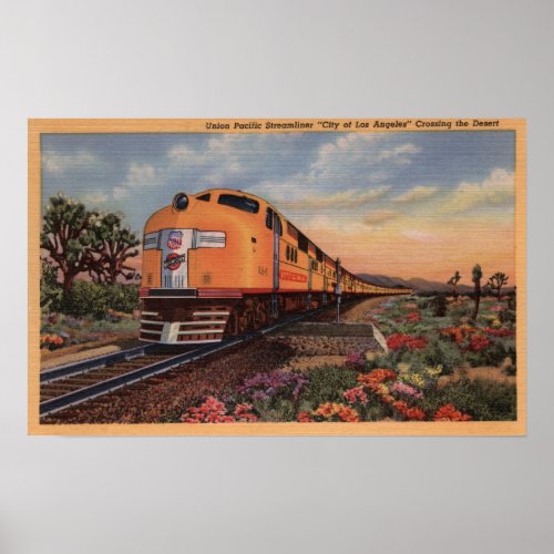 Union Pacific Railroad City of Los Angeles Poster