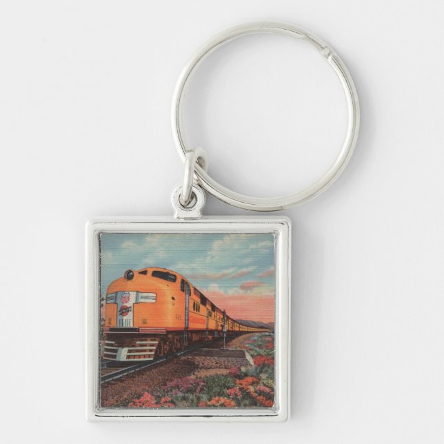 Union Pacific Train, City of L.A. Keychain (Front)