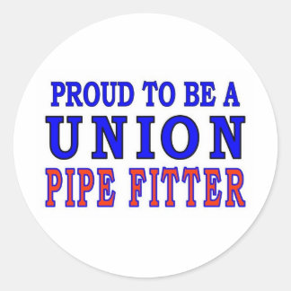 UNION PIPE FITTER CLASSIC ROUND STICKER