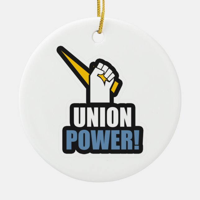 Union Power Classic Ceramic Ornament (Front)
