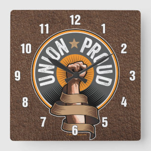 Union Proud Square Wall Clock