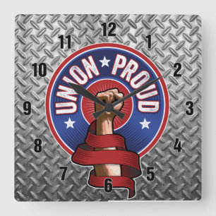 Union Proud Square Wall Clock