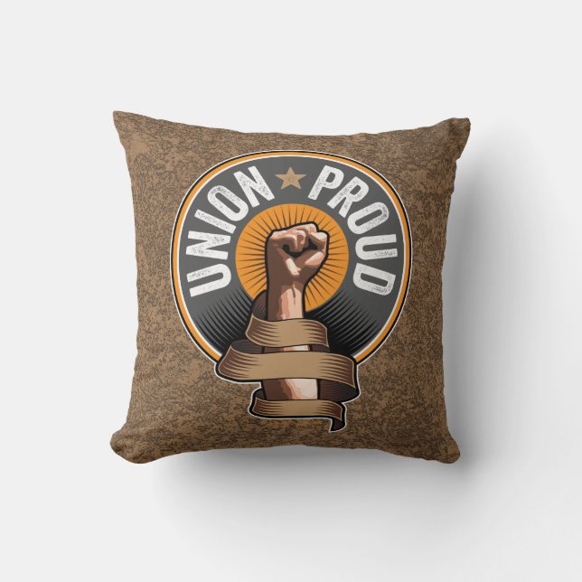 Union Proud Throw Pillow (Front)