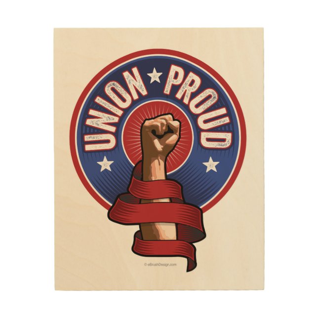 Union Proud Wood Wall Art (Front)