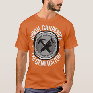 Union Retro Carpenter Distressed Woodworker Woodwo T-Shirt