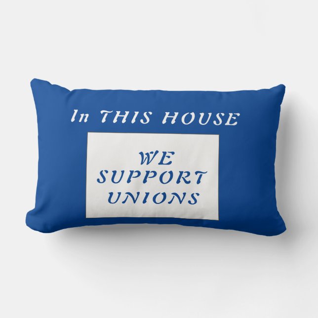 Union slogan lumbar pillow (Front)