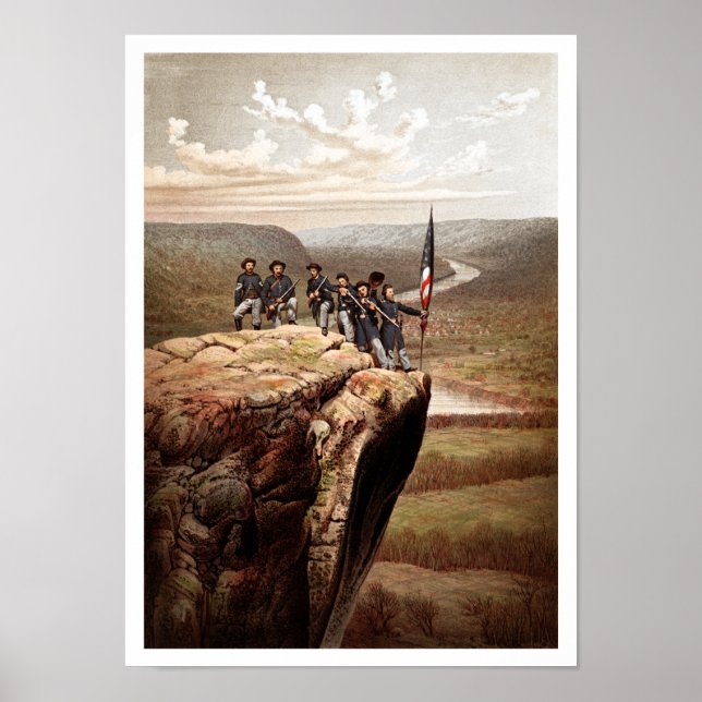 Union Soldiers On Lookout Mountain -- Civil War Poster (Front)