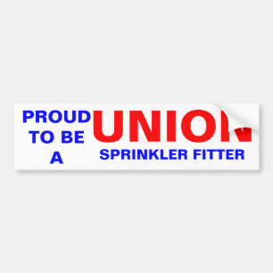 UNION SPRINKLER FITTER BUMPER STICKER