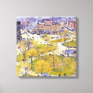 Union Square in Spring by Frederick Childe Hassam Canvas Print