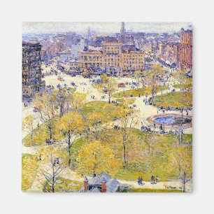 Union Square in Spring by Frederick Childe Hassam Magnet