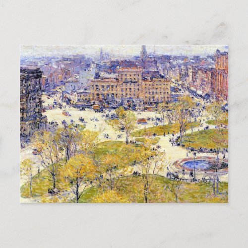 Union Square in Spring by Frederick Childe Hassam Postcard