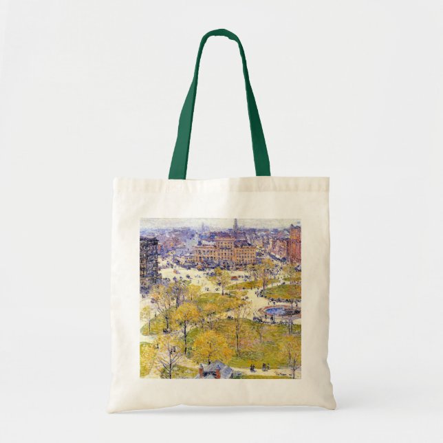 Union Square in Spring by Frederick Childe Hassam Tote Bag (Front)