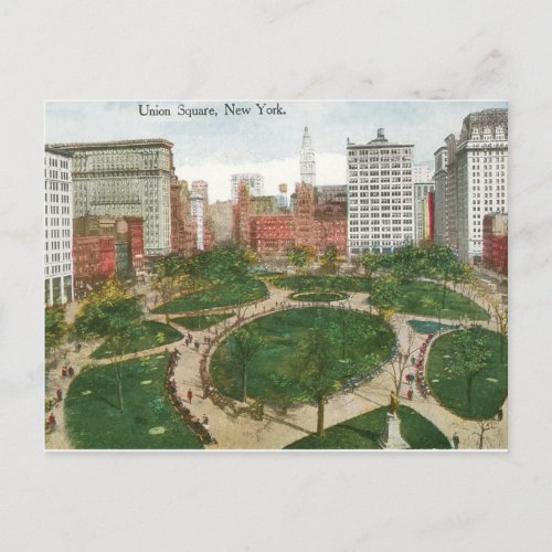 Union Square New York Postcard
