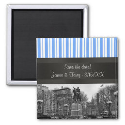 Union Square NYC in Winter BW 01 Save the Date Magnet