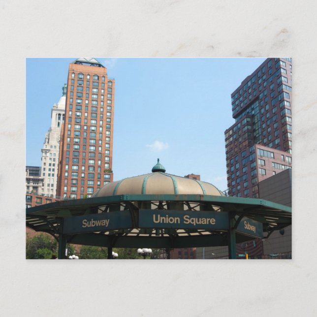Union Square Subway NYC Postcard (Front)
