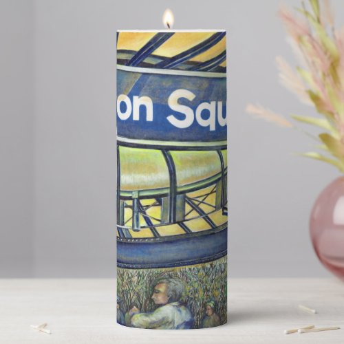 Union Squares Parlor Pillar Candle