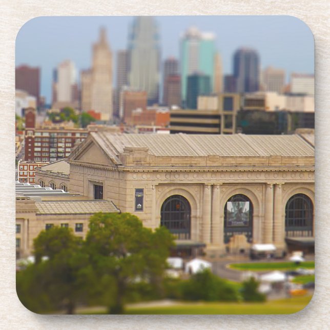 Union Station, Kauffman Center, Sky Stations KC Beverage Coaster (Front)