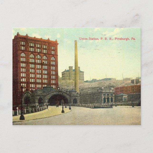 Union Station, Pittsburgh PA 1910 Vintage Postcard (Front)