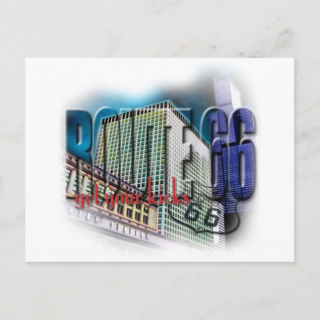 Union Station - Route 66 - Chicago Postcard (Front)