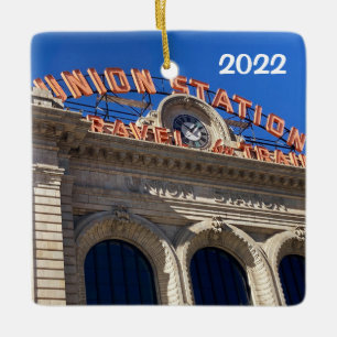 Union Station & State Capitol, Denver, Ceramic Ornament