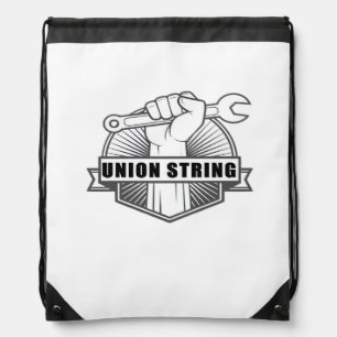 Union Strong American Flag Labor Day Essential Drawstring Bag