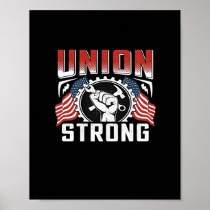 Union Strong American Flag Labor Day Essential Poster