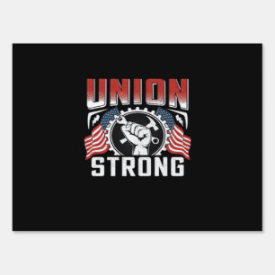Union Strong American Flag Labor Day Essential Sign
