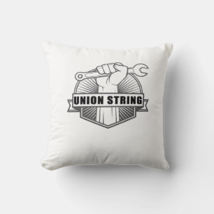 Union Strong American Flag Labor Day Essential Throw Pillow