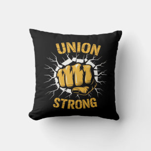 Union Strong Fist Proud Labor Day Essential Throw Pillow