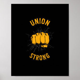Union Strong Fist Proud Labor Day Workers Septembe Poster