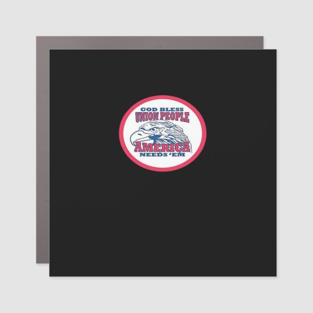 Union Strong Funny Meme Classic Car Magnet (Front)